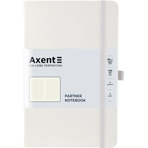 Книга записная Axent Partner 8201-21-A, A5-, 125x195 мм, 96 листов, клетка, твердая обложка, белая