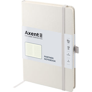 Книга записная Axent Partner 8201-21-A, A5-, 125x195 мм, 96 листов, клетка, твердая обложка, белая