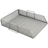 Лоток горизонтальный металлический Axent 2123-03-A, 80x280x340 мм, серебряный