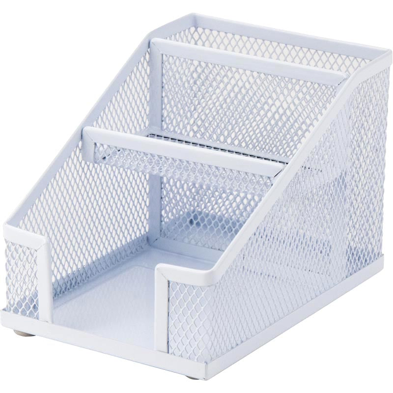 Przybornik na biurko Axent 2118-21-A, 100x143x100mm, metalowy, biały