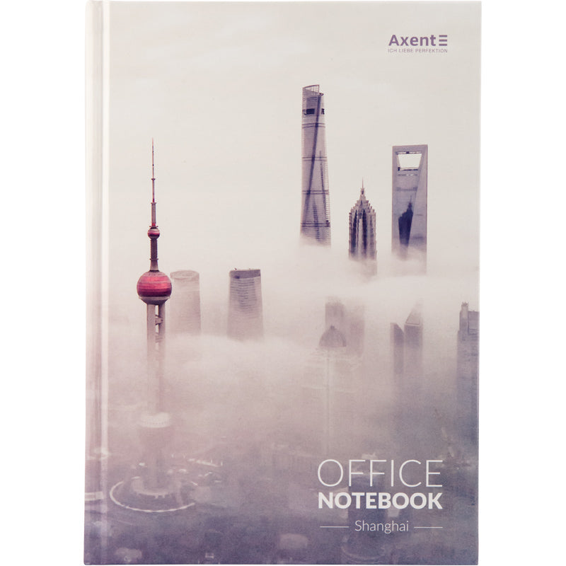 Книга записная Axent Сity Shanghai 8423-24-A, A4, 210x295 мм, 192 листов, клетка, твердая обложка