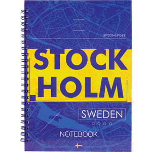 Блокнот на спіралі Axent Flags Stockholm 8032-08-A, A5, 145x210 мм, 96 аркушів, клітинка, тверда обкладинка