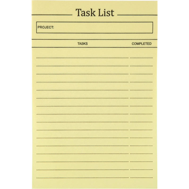 Блок бумаги с липким слоем Axent 2480-01-A, 100x150 мм, 100 листов, Task list жёлтый
