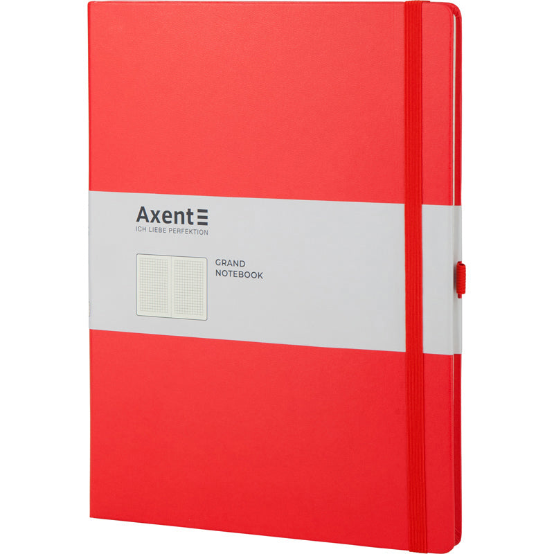 Книга записная Axent Partner Grand 8203-06-A, A4, 210x295 мм, 100 листов, клетка, hard cover, красная