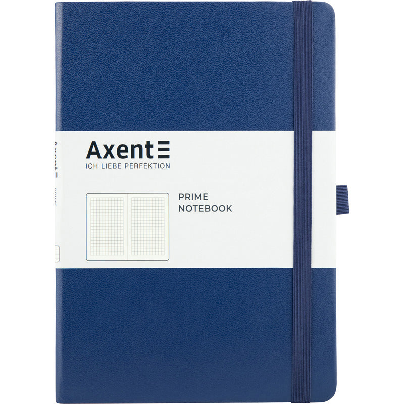 Книга записная Axent Partner Prime 8305-02-A, A5, 145x210 мм, 96 листов, клетка, твердая обложка, темно-синяя