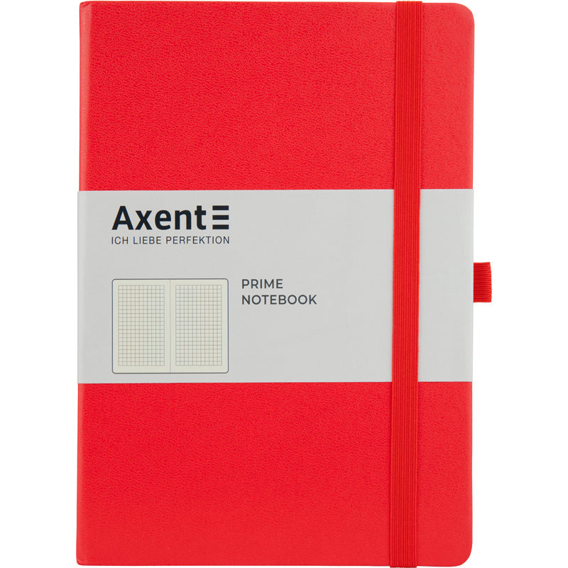 Книга записная Axent Partner Prime 8305-06-A, A5, 145x210 мм, 96 листов, клетка, твердая обложка, красная