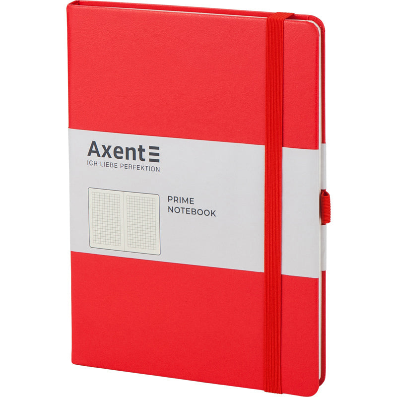 Книга записная Axent Partner Prime 8305-06-A, A5, 145x210 мм, 96 листов, клетка, твердая обложка, красная