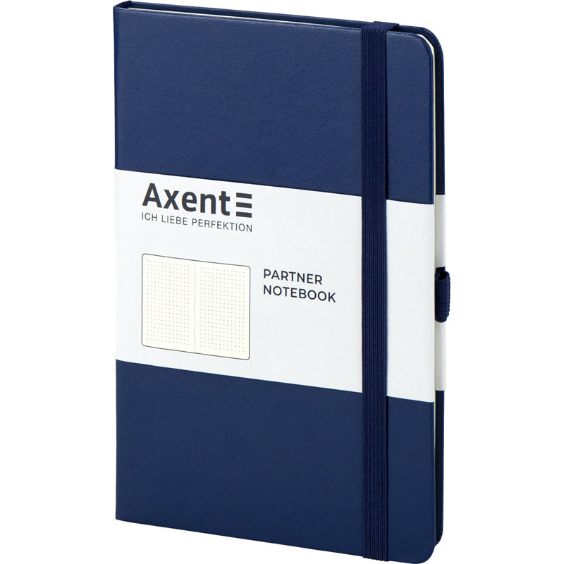 Книга записная Axent Partner 8306-02-A, A5-, 125x195 мм, 96 листов, точка, твердая обложка, темно-синяя