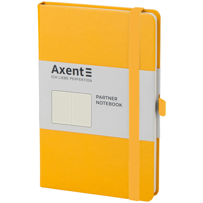 Книга записная Axent Partner 8306-08-A, A5-, 125x195 мм, 96 листов, точка, твердая обложка, желтая