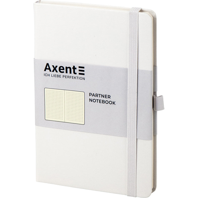Книга записная Axent Partner 8306-21-A, A5-, 125x195 мм, 96 листов, точка, твердая обложка, белая