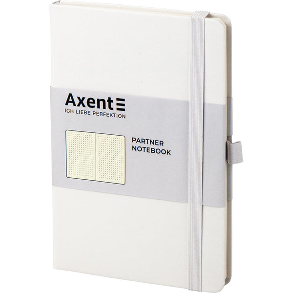 Книга записная Axent Partner 8306-21-A, A5-, 125x195 мм, 96 листов, точка, твердая обложка, белая