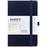 Книга записная Axent Partner 8308-02-A, A5-, 125x195 мм, 96 листов, линия, твердая обложка, темно-синяя