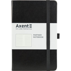 Книга записная Axent Partner 8308-01-A, A5-, 125x195 мм, 96 листов, линия, твердая обложка, чёрная