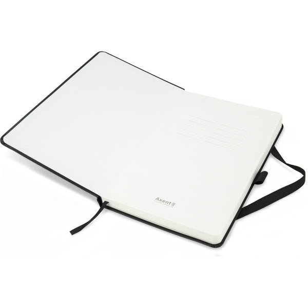 Книга записная Axent Partner 8308-01-A, A5-, 125x195 мм, 96 листов, линия, твердая обложка, чёрная