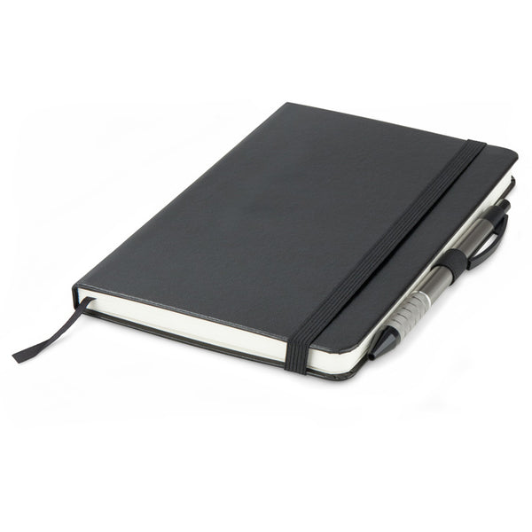 Книга записная Axent Partner 8308-01-A, A5-, 125x195 мм, 96 листов, линия, твердая обложка, чёрная