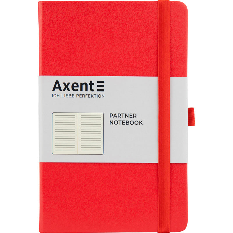 Книга записная Axent Partner 8308-05-A, A5-, 125x195 мм, 96 листов, линия, твердая обложка, красная