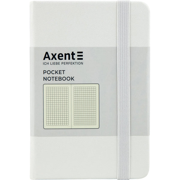 Книга записная Axent Partner 8301-21-A, A6-, 95x140 мм, 96 листов, клетка, твердая обложка, белая