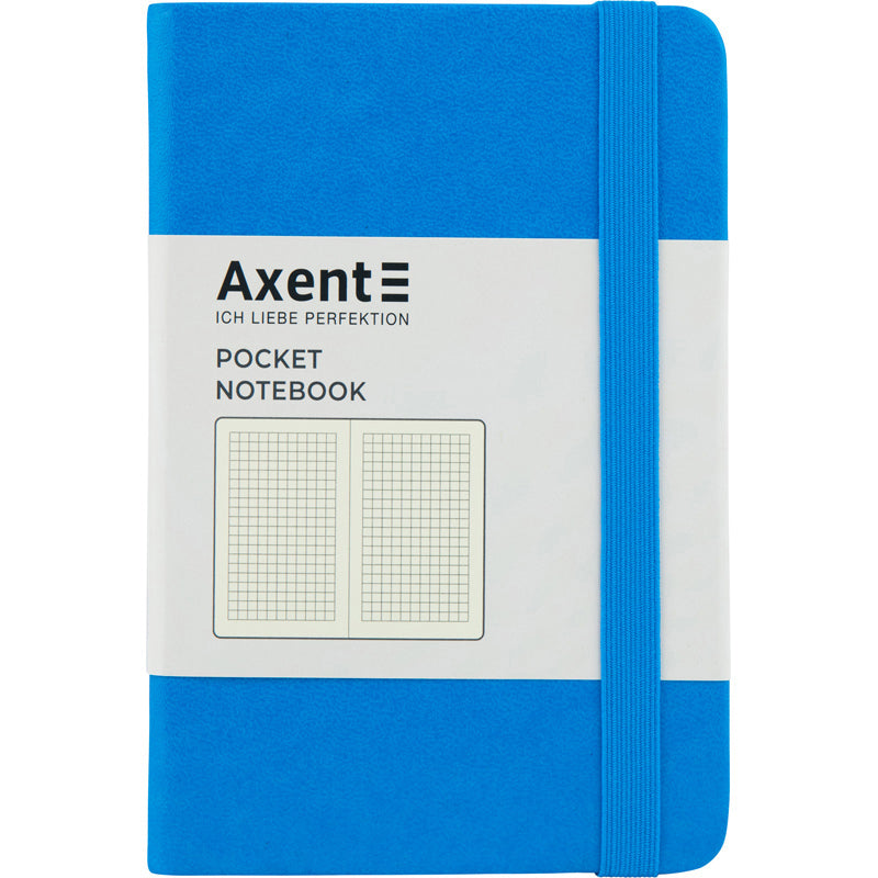 Книга записная Axent Partner 8301-07-A, A6-, 95x140 мм, 96 листов, клетка, твердая обложка, голубая