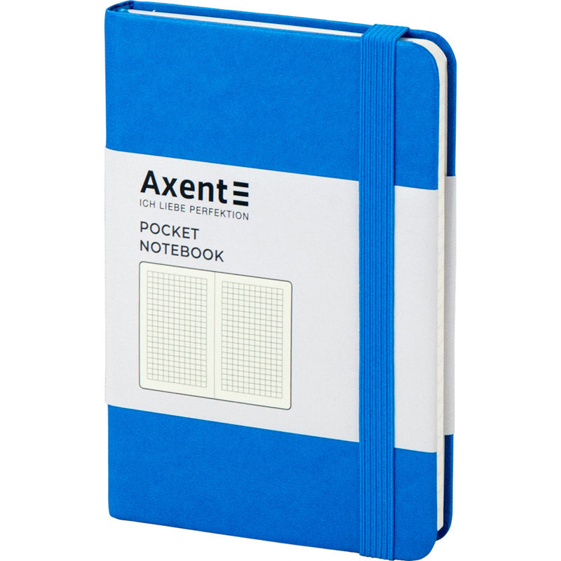 Книга записная Axent Partner 8301-07-A, A6-, 95x140 мм, 96 листов, клетка, твердая обложка, голубая