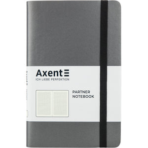 Книга записная Axent Partner Soft 8206-15-A, A5-, 125x195 мм, 96 листов, клетка, гибкая обложка, серебристая