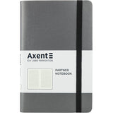 Книга записная Axent Partner Soft 8206-15-A, A5-, 125x195 мм, 96 листов, клетка, гибкая обложка, серебристая