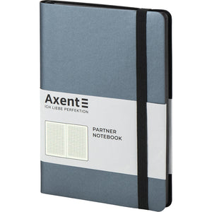 Книга записная Axent Partner Soft 8206-14-A, A5-, 125x195 мм, 96 листов, клетка, гибкая обложка, silver-синяя