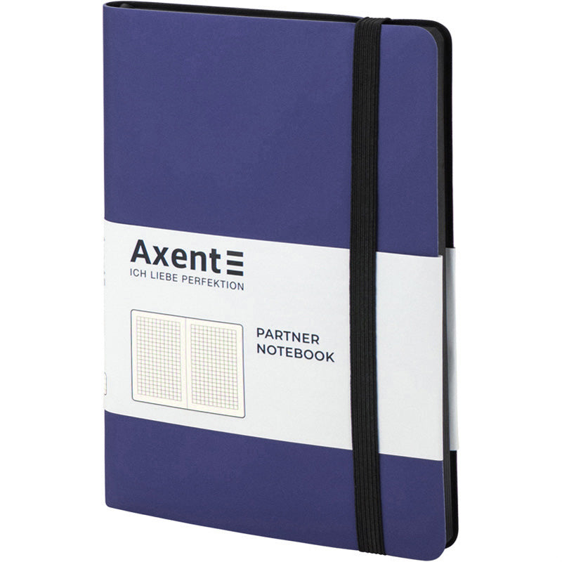 Книга записна Partner Soft, 125*195, 96арк, кліт, т. синя - купити