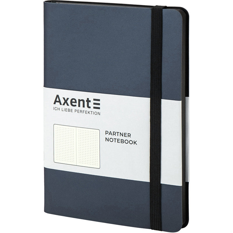 Книга записная Axent Partner Soft 8310-14-A, A5-, 125x195 мм, 96 листов, точка, гибкая обложка, серебристо-синяя