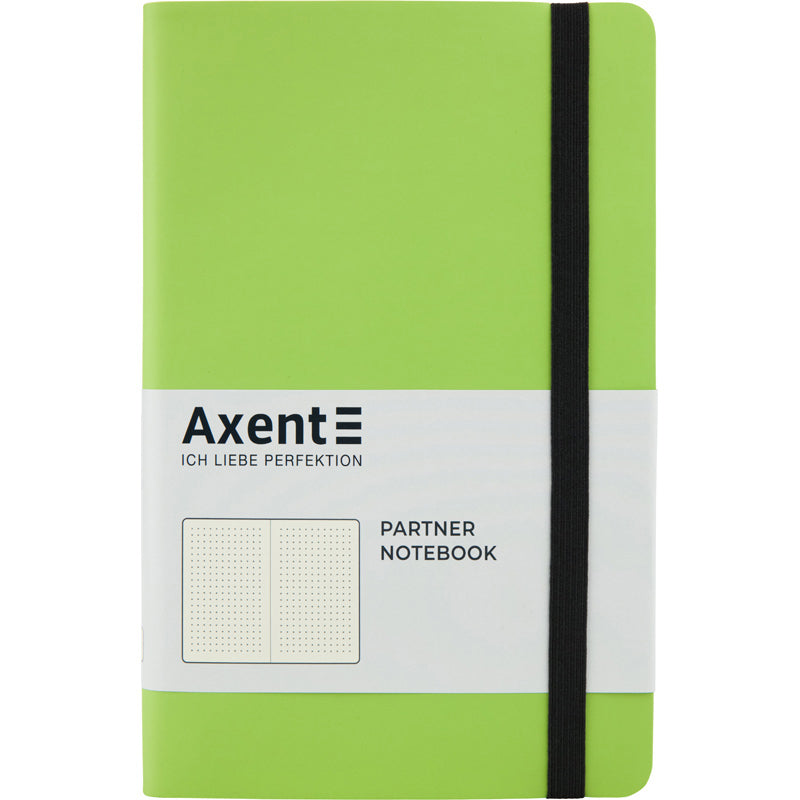 Книга записная Axent Partner Soft 8312-09-A, A5-, 125x195 мм, 96 листов, точка, гибкая обложка, салатовая