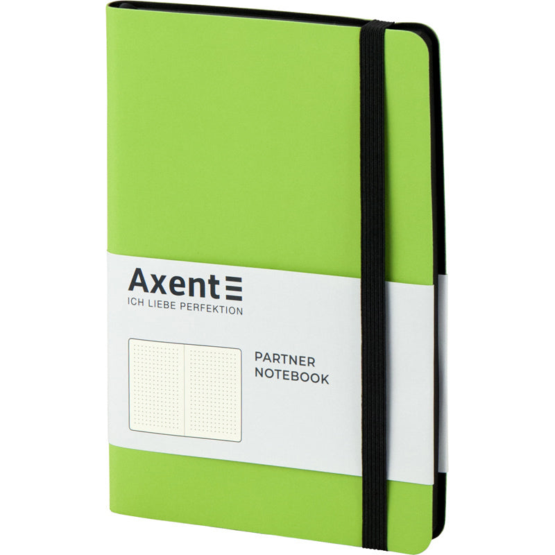 Книга записная Axent Partner Soft 8312-09-A, A5-, 125x195 мм, 96 листов, точка, гибкая обложка, салатовая