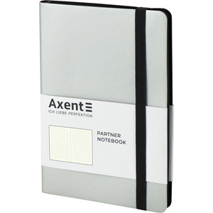 Книга записная Axent Partner Soft 8312-34-A, A5-, 125x195 мм, 96 листов, точка, гибкая обложка, серебристая