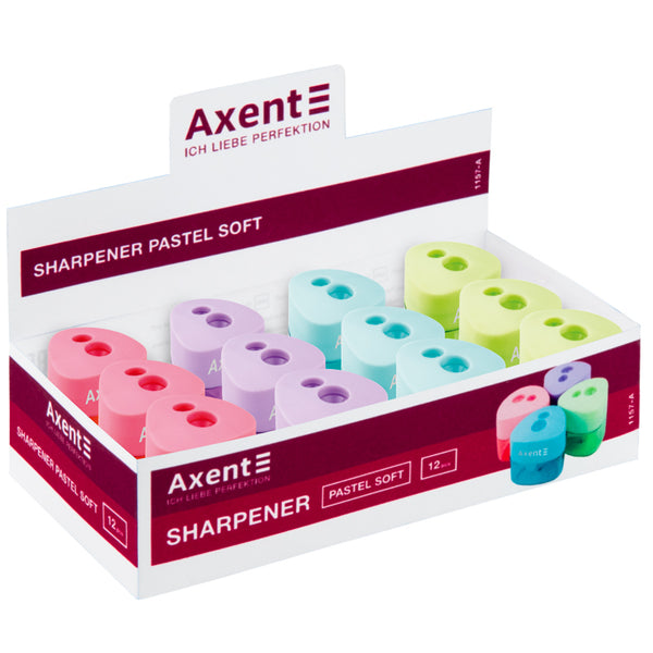 Точилка для карандашей с контейнером Axent Pastel soft 1157-A, ассорти