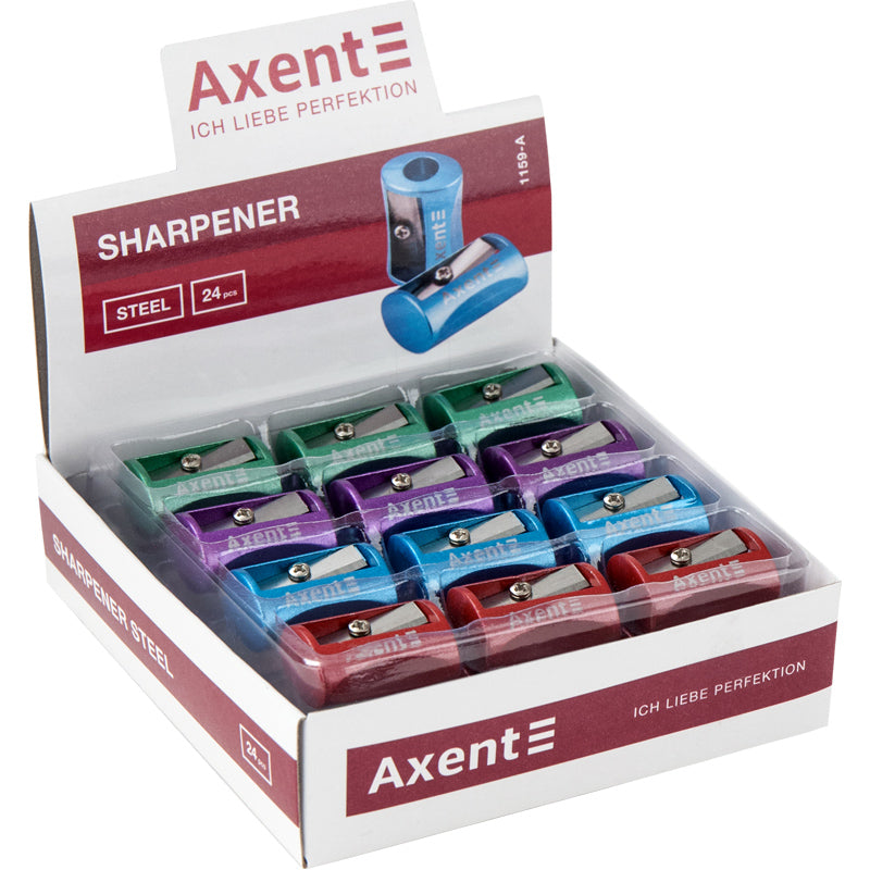 Точилка для карандашей Axent Steel 1159-A, ассорти цветов