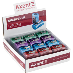 Точилка для карандашей Axent Steel 1159-A, ассорти цветов