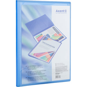 Дисплей-книга с карманом Axent 1020-22-A, А4, 20 файлов, синяя