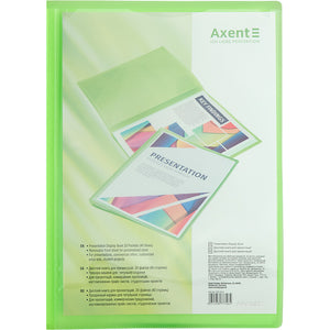 Дисплей-книга с карманом Axent 1020-26-A, А4, 20 файлов, зеленая