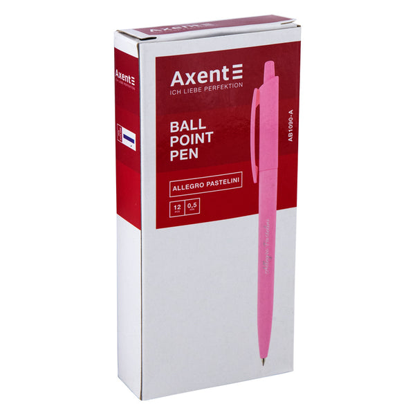 Ручка шариковая автоматическая Axent Allegro Pastelini AB1090-02-A, 0.5 мм, синяя