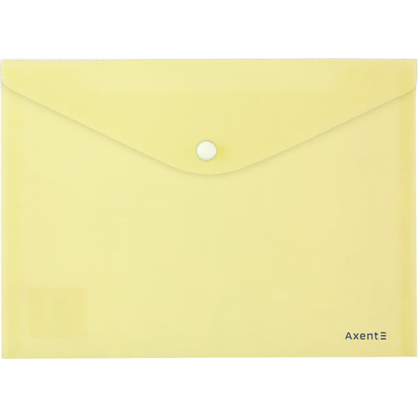 Папка на кнопке Axent Pastelini 1522-08-A, А5, желтая