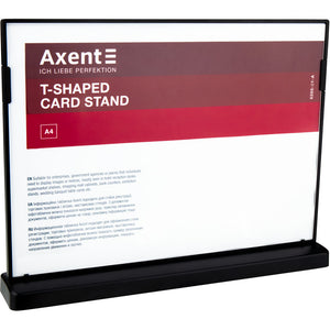 Табличка информационная Axent 6265-01-A, A4, горизонтальная, черная