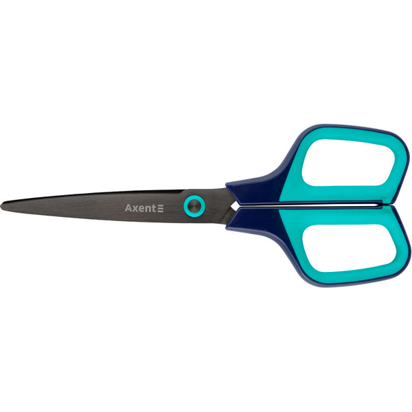 Ножницы Axent Titanium 6306-16-A, 19 см, с прорезиненными ручками, сине-бирюзовые