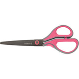 Ножницы Axent Titanium Lite 6406-02-A, 19 см, с прорезиненными ручками, серо-розовые