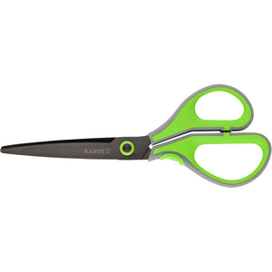 Ножницы Axent Titanium Lite 6406-09-A, 19 см, с прорезиненными ручками, серо-салатовые