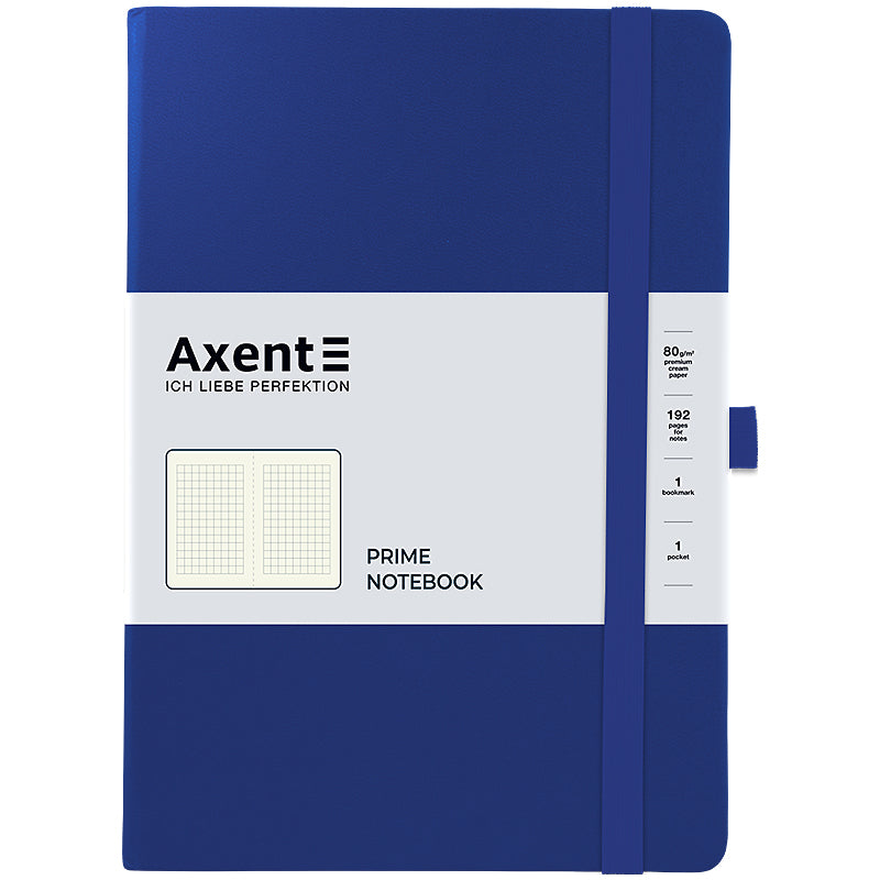 Книга записная Axent Partner Prime 8305-38-A, 145x210 мм, 96 листов, клетка, синяя