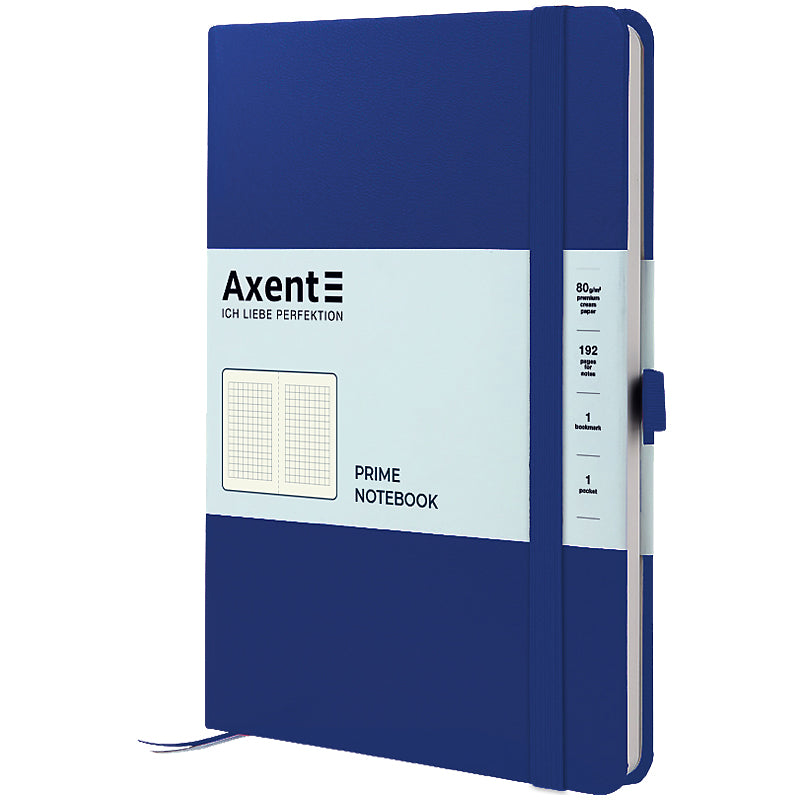 Книга записная Axent Partner Prime 8305-38-A, 145x210 мм, 96 листов, клетка, синяя
