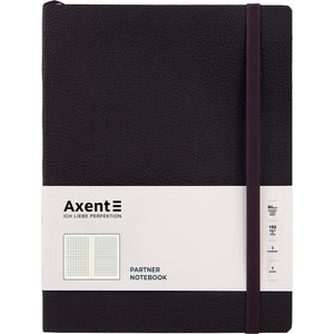 Книга записная Axent Partner Soft L, 8615-01-A, 190x250 мм, 96 листов, клетка, гибкая обложка, черная