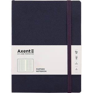 Книга записная Axent Partner Soft L, 8615-02-A, 190x250 мм, 96 листов, клетка, гибкая обложка, синяя