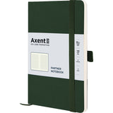 Книга записная Axent Partner Soft Skin 8616-23-A, A5-, 125x195 мм, 96 листов, клетка, гибкая обложка, тёмно зеленая