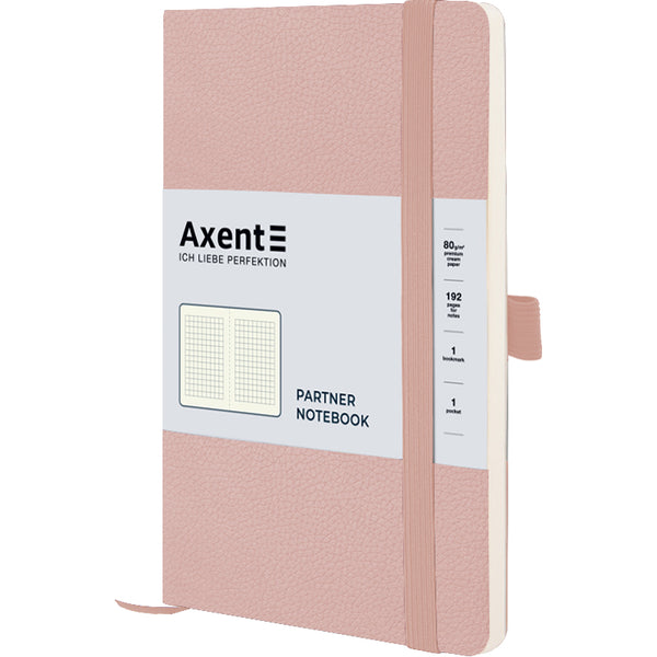Книга записная Axent Partner Soft Skin 8616-24-A, A5-, 125x195 мм, 96 листов, клетка, гибкая обложка, пудровая