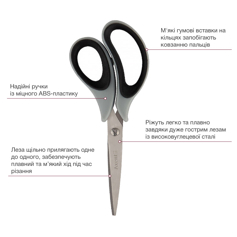 Büroscheren Axent Duoton 6101-A, 16,5 cm