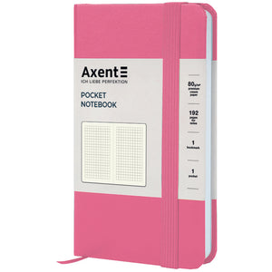Книга записная Axent Partner 8301-10-A, 95*140 мм, 96 листов, клетка, розовая